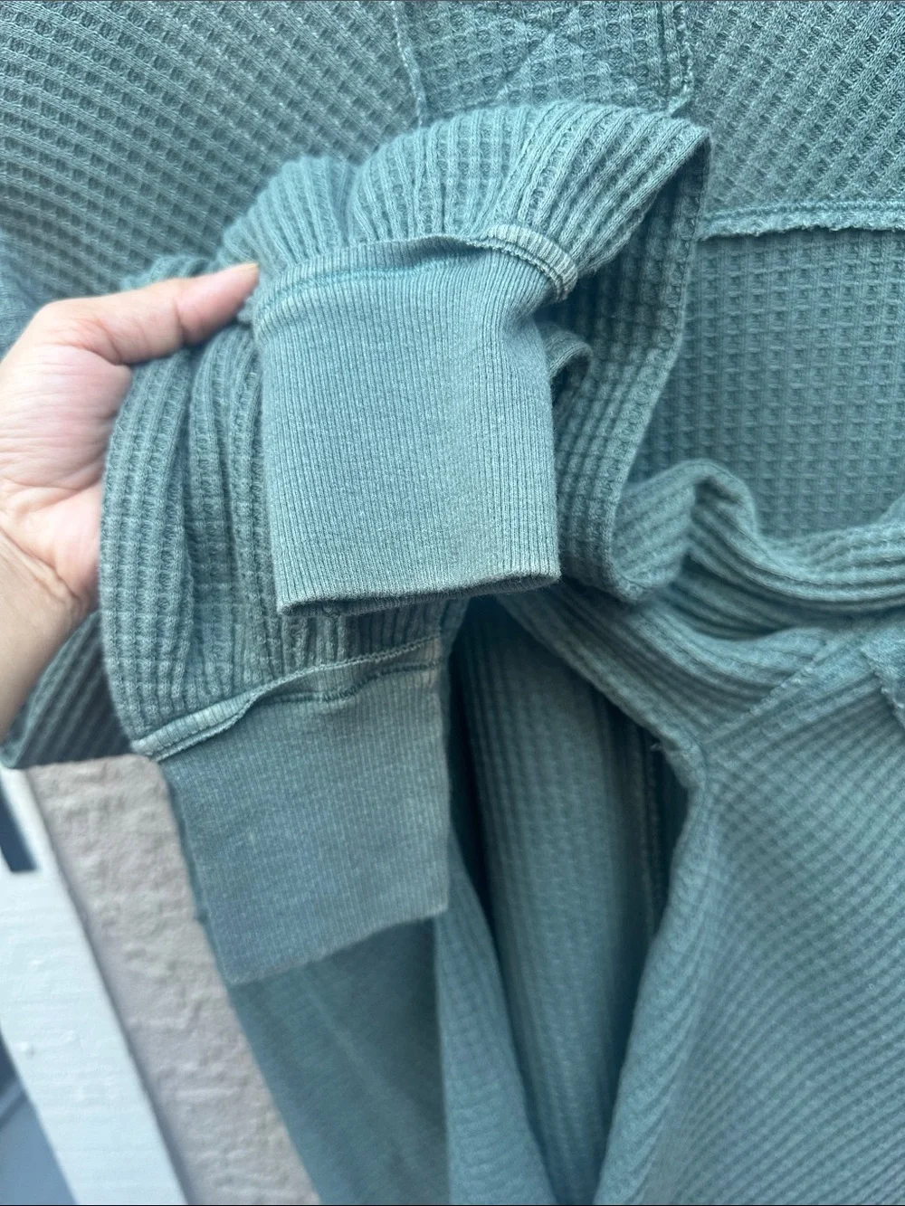 Free People Gem Coraline Oversized V-Neck Sweater - green color